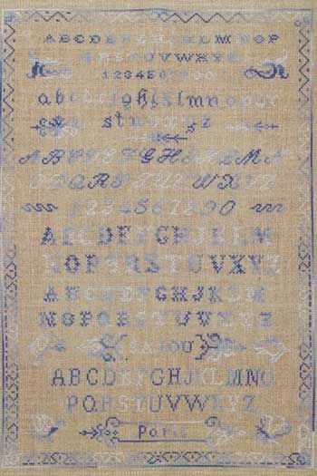 MAISON SAJOU Cross Stitch Sampler "Vintage Sampler ~ Cross Stitch Alphabet No1", Counted Cross Stitch Pattern, Made in France, Pattern Only