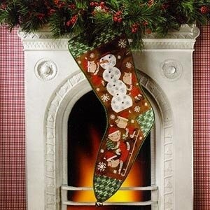 BIRDS OF a FEATHER "Snow Day Christmas Stocking" Counted Cross Stitch Pattern, Christmas, Pattern Only