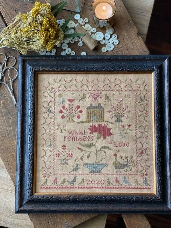 BLACKBIRD DESIGNS "What Remains is Love" Counted Cross Stitch Pattern, Chart, Sampler, Nashville Market 2022, Pattern Only