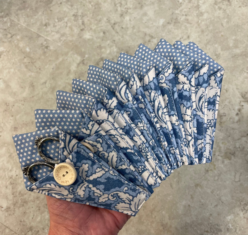 SCISSOR CASE  Sajou French Fabric Sheath - Holds 4" Embroidery Scissors  Premium Cotton Fabric  Made Exclusively for Kingsland Needle Art