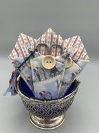 SCISSOR CASE  Sajou French Fabric Sheath - Holds 4" Embroidery Scissors  Premium Cotton Fabric  Made Exclusively for Kingsland Needle Art