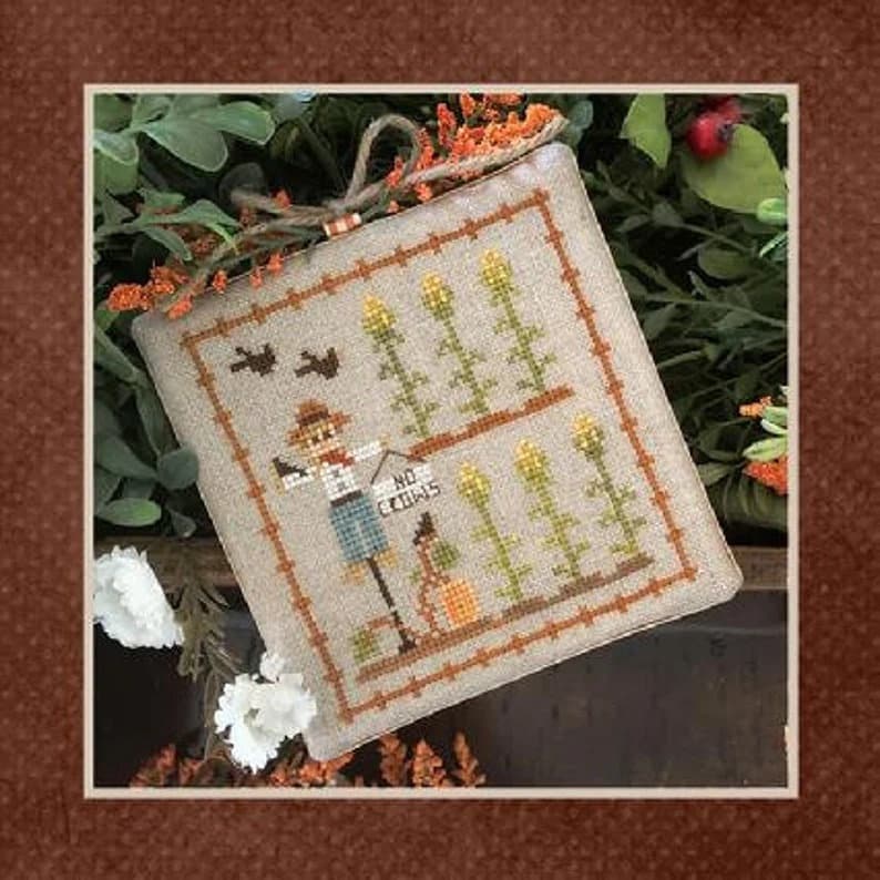 LITTLE HOUSE NEEDLEWORKS "Fall on the Farm ~ No Crows Allowed #3" Counted Cross Stitch Pattern, Fall on the Farm Series, Pattern Only