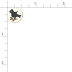 JUST ANOTHER BUTTON Company ~ Black Sampler Bird Buttons" Package of 6 Button Embellishments, 1/2", Handcrafted SC1056S