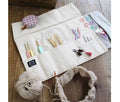 COHANA “Waxed Canvas Tool Roll of Mikawa Momen Waxed Canvas Fabric, Pockets & Zippered Storage, Fold-Up Tool Case, Made In Japan