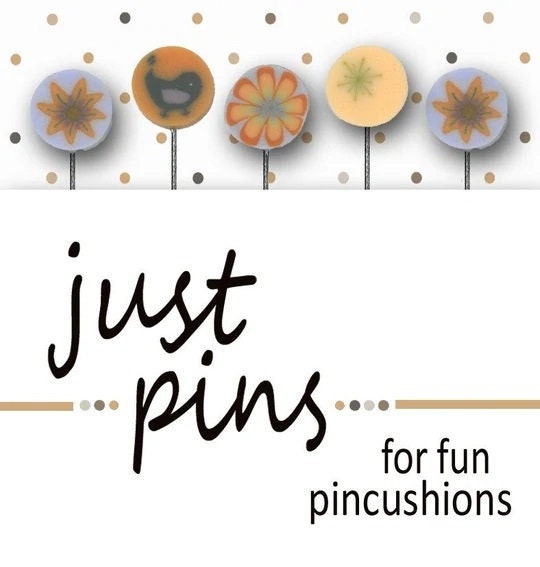 JUST ANOTHER BUTTON Company "Just Pins - Orange Lemonade Assortment" Stainless Steel Pins, Assortment of 5, Handcrafted, JP104