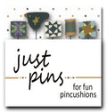 JUST ANOTHER BUTTON Company "Around The Block Just Pins" Pin Embellishments, Stainless Steel Pins, Assortment of 5, Handcrafted, JP111