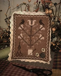 THE WOOLLY EWE "Blooms of Yesterday" Counted Cross Stitch Pattern, Pinkeep, Folk Art, Primitive, Chart, Pattern Only