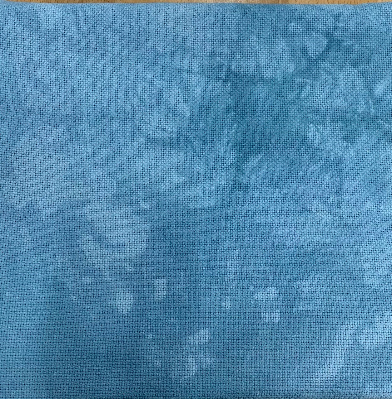 STREAM ~ 14 ct. Hand-Dyed Aida by FIBER On A WHIM  100% Cotton  14 count Cross Stitch Fabric  Zweigart Base