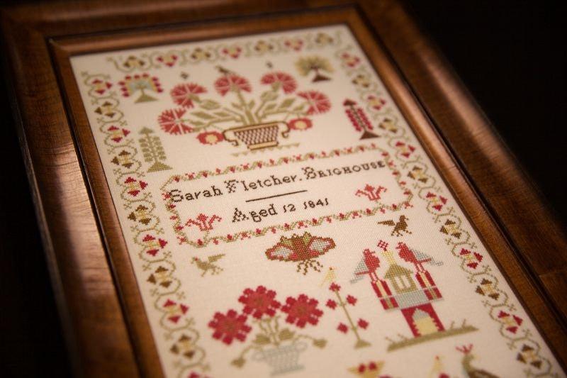 Hands Across the Sea Samplers "Sarah Fletcher 1841" Counted Cross Stitch Pattern, Booklet, English Reproduction Sampler, Pattern Only