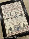 The SCARLETT HOUSE "Janet Barr Slater 1853"  Counted Cross Stitch Pattern  Chart, Nashville 2022 Market Release, Pattern Only