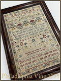 The SCARLETT HOUSE "Philadelphia Vine 1755"  Counted Cross Stitch Pattern  Chart, Nashville 2022 Market Release, Pattern Only