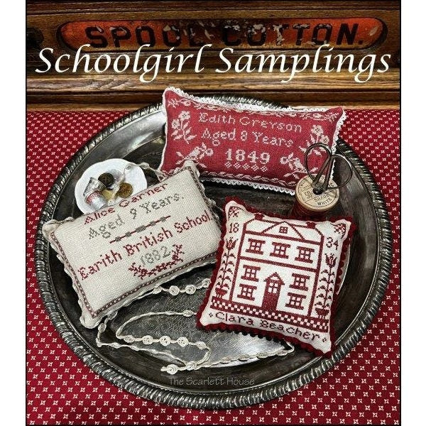 The SCARLETT HOUSE "Schoolgirl Samplings"  Counted Cross Stitch Pattern  Chart, Nashville Market 2022, Pattern Only