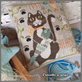 The Little Cat! by CROCETTE A GOGO  Counted Cross Stitch Pattern  Spring, Fish, Black Cat, Pattern Only