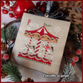 Crocette A Gogo  "Christmas Vintage Series #4 - Carousel Horses"  Counted Cross Stitch Pattern  Monthly Series, Paper Pattern