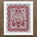 MODERN FOLK EMBROIDERY "Joyeux Noel ~ A French Christmas Sampler" Counted Cross Stitch Pattern, Chart, Winter, Reindeer, Pattern Only