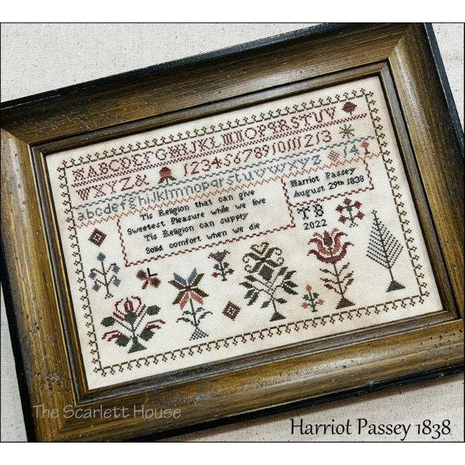 The SCARLETT HOUSE "Harriot Passey 1838"  Counted Cross Stitch Pattern  Chart, Nashville 2022 Market Release, Pattern Only