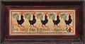 LA~D~DA "5 Fine Roosters"  Counted Cross Stitch Pattern  Chart, Whimsical, Pattern Only