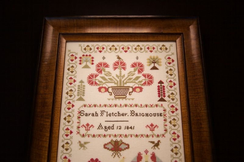 Hands Across the Sea Samplers "Sarah Fletcher 1841" Counted Cross Stitch Pattern, Booklet, English Reproduction Sampler, Pattern Only