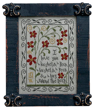 LA~D~DA "Bushel & A Peck"  Counted Cross Stitch Pattern  Chart, Pattern Only