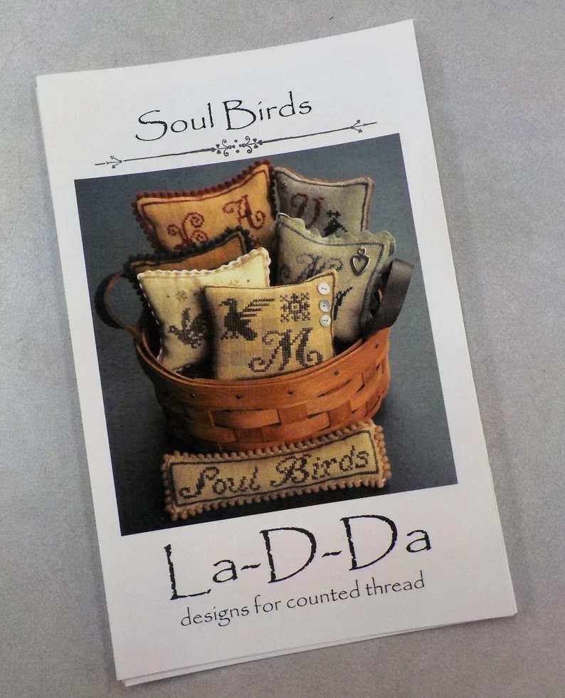 LA~D~DA "Soul Birds"  Counted Cross Stitch Pattern  Chart, Designs, Paper Pattern