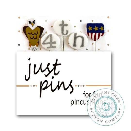 HANDS ON DESIGN "4th: Block Party" Counted Cross Stitch Pattern, Includes Wool Square & Pins too!, 2022 Market Release, Eagle, Americana