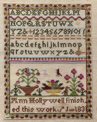 LUCY BEAM "Ann Hollywell 1831" Counted Cross Stitch Pattern, Sampler, Reproduced Sampler, Pattern Only