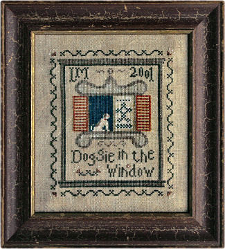 LA~D~DA "Doggie In The Window"  Counted Cross Stitch Pattern  Chart, Little Dog, Pattern Only