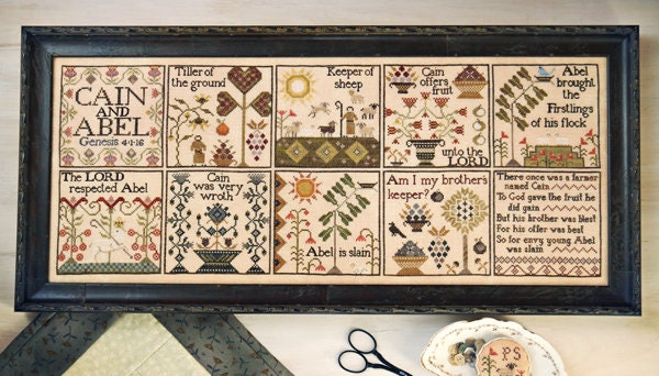 PLUM STREET SAMPLERS "Brother's Keeper" Counted Cross Stitch Pattern, Chart, Pattern Only