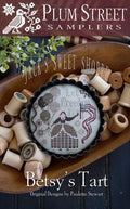 PLUM STREET SAMPLERS "Betsy's Tart"  Counted Cross Stitch Pattern  Let Freedom Ring, American Flag, Paper Pattern