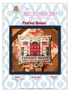 THE CALICO CONFECTIONERY "Patriot House" Counted Cross Stitch Pattern, Chart, Patriotic, 4th of July, Pattern Only