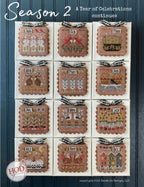 A YEAR of CELEBRATIONS CONTINUES ~ Season 2  by Hands On Designs  Counted Cross Stitch  Pattern, 12 Monthly Charts, Paper Pattern