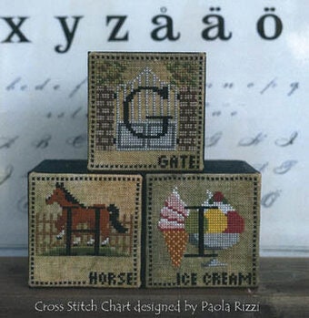 PUNTINI  PUNTINI "When I Think of G, H, I " Counted Cross Stitch Pattern, Chart, Pattern Only