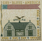 ARTFUL OFFERINGS "God Bless America Sampler" Counted Cross Stitch Pattern, Chart, Sampler, Pattern Only