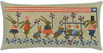 ARTFUL OFFERINGS "Patriotic Pinwheel Parade" Counted Cross Stitch Pattern, Chart, Summer, Americana, Pattern Only