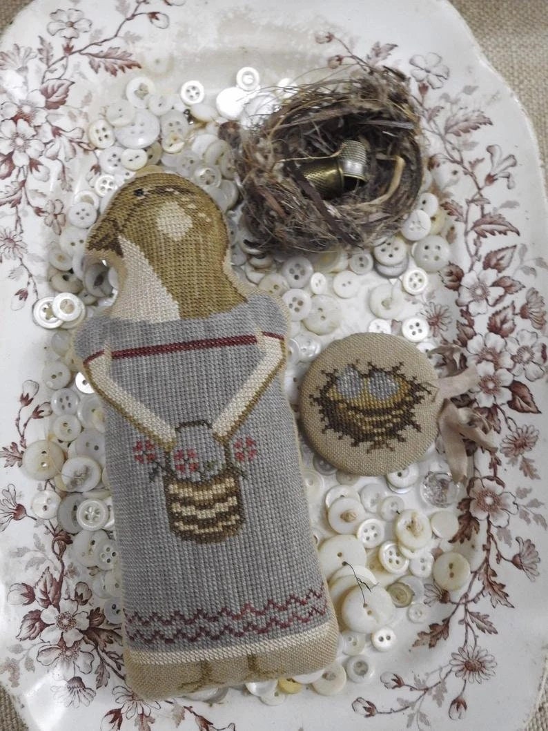 STACY NASH PRIMITIVES "Animal Crackers Series - Jenny" Counted Cross Stitch Pattern, Chart, Pattern Only