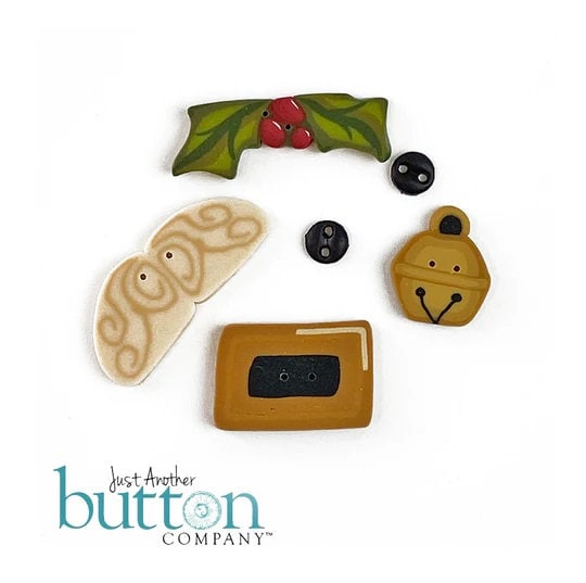 Just Another Button Company "JOLLY OLD ELF Pincushion" Pattern, Pins + Button Pack Included!