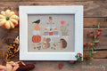 MADAME CHANTILLY "Autumn Corner" Counted Cross Stitch Pattern, Halloween, Pumpkin, Italy, Pattern Only