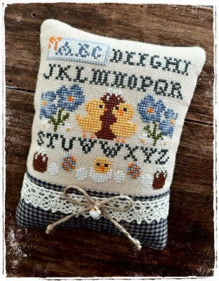 Fairy Wool in the Wood "ABC of Easter" Cross Stitch Pattern, Includes Heart Charm, Sampler, Chicks, Easter Eggs - Pattern Only