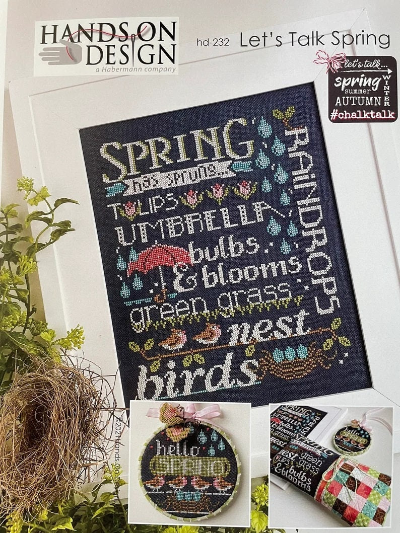 Let's Talk Spring | Hands On Design | Counted Cross Stitch | Cross Stitch Pattern | Pattern Only