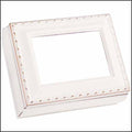 COTTAGE GARDEN "Ivory Rectangular Treasure Box", Display Your Needlework, Picture Frame Style Opening, 3 5/8" x 4 1/2" x 1 7/8"