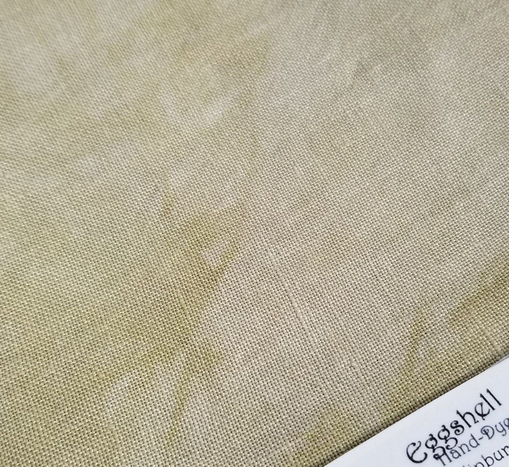 EGGSHELL ~ 28 ct. Hand-Dyed Cashel Linen by Fiber On A Whim  100% Linen  28 count Cross Stitch Fabric  Zweigart Base