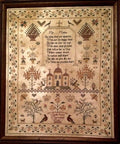 MERRY WIND FARM "Sarah Ann Marven 1838"  Counted Cross Stitch Pattern  English Reproduction Sampler  Chart, Pattern Only