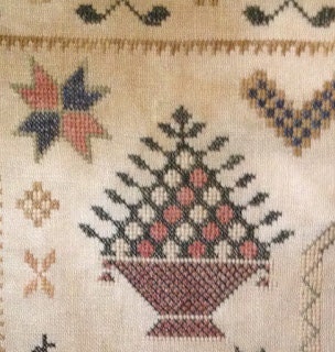MERRY WIND FARM "Sarah Ann Marven 1838"  Counted Cross Stitch Pattern  English Reproduction Sampler  Chart, Pattern Only