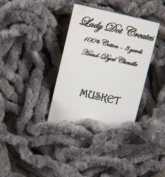 MUSKET ~ CHENILLE TRIM by Lady Dot Creates  3 Yards  Hand-Dyed Chenille  100% Cotton  Finishing  Craft Project Trim