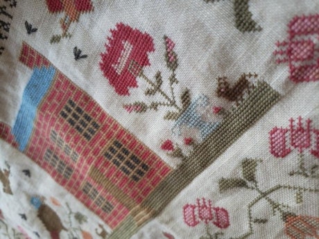 With Thy Needle and Thread "ELIZABETH HUNT, 1845" Brenda Gervais, Counted Cross Stitch Pattern, Chart, An Antique Reproduction, Pattern Only