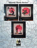 TWIN PEAK PRIMITIVES "Bloody Moon Series" Counted Cross Stitch Pattern, Chart, Autumn, Fall, Halloween, Pattern Only