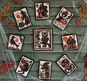 HALLOWEENIES ~ by The Prairie Schooler Counted Cross Stitch Pattern, Hoffman Reprint, Book No. 214