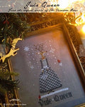 THE PRIMITIVE HARE "Yule Queen" Counted Cross Stitch Pattern, Chart, Christmas, Deer, Pattern Only