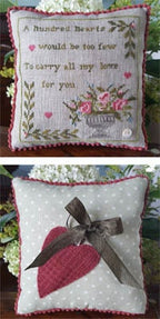 SAMPLERS NOT FORGOTTEN "One Hundred Hearts" Counted Cross Stitch Pattern, Chart, Pattern Only