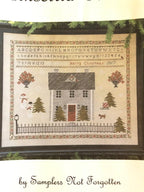 SAMPLERS NOT FORGOTTEN "Poinsettia Manor" Counted Cross Stitch Pattern, Merry Christmas, Chart, Pattern Only